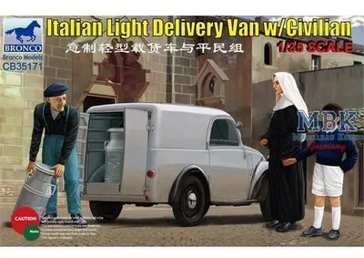 Productafbeelding van Bronco Models, Italiaans transportvoertuig voor bezorging, burgerversie, schaal 1:35