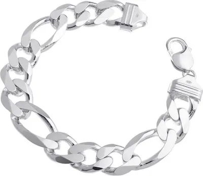 Produktbild von SILBERKETTEN STORE Figarokette Armband 13mm - 925 Silber, Länge wählbar von 16-25cm - 19cm