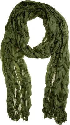 Produktbild von Knitterschal Halstuch Schal XXL grün kaktus 100% Seide 180x90cm