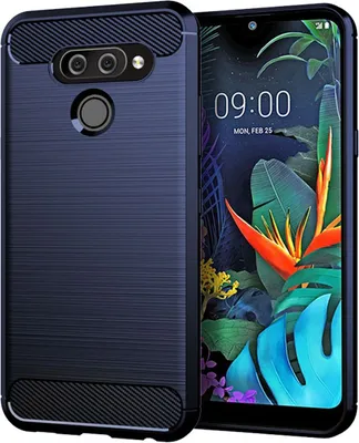 Produktbild von Schutzhülle Handyhülle für LG K50 Case Cover Carbon Optik Blau