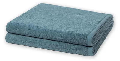 Produktbild von Ross Vita 2 X Saunatuch im Set Weiches Material mit hohem Flächengewicht, Modische Farben für frische Akzente, Elegante Bordüre und Logo-Stickerei