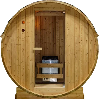 Produktbild von WELCON Easyheat Outdoor Fasssauna - Sauna für den Garten für zwei Personen