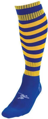 Produktbild von Precision Unisex Pro Geringelte Fußballsocken für Erwachsene RD276 (40,5 EU - 47 EU) (Königsblau/Goldgelb)