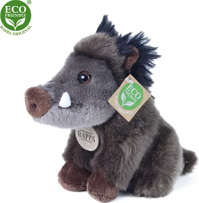 Produktbild von Rappa - Plüsch realistisches Maskottchen Wildschwein sitzend 18 cm Eco-Friendly
