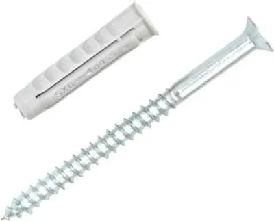 Produktbild von Schrauben-Set 11602 4,5x60 mm Stahl verzinkt mit Dübeln und Schrauben
