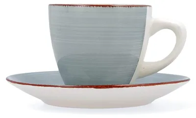 Kaffeeset 2 Tassen mit Untertasse 22 cl blau