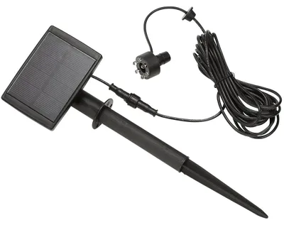 Solar-LED Universalbeleuchtung, Ø 3 cm, Kunststoff, schwarz