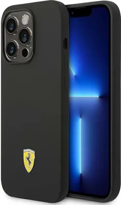 Produktbild von Ferrari Fehcp14Xsibbk Iphone 14 Pro Max 6,7"" Czarny/Schwarz Hardcase Silikon Metall Logo