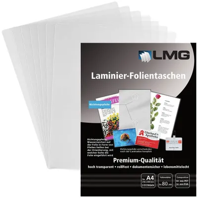 Image de LMG LMGA4-80-PF Lam.folien A4 80mic,Pfeil
