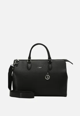 Image de L.CREDI sac à main sac à épaule bandoulière pour ordinateur portable Ella Handle Bag Black noir