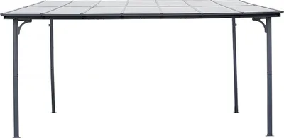 Produktbild von Pergola Anlehnlaube "Marvin" - 4 x 3 m - 423 x 298 x 243 cm - Dunkelgrau