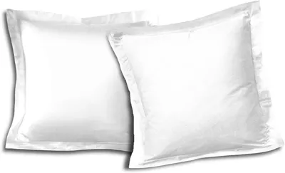 Obrázok produktu pre 2 obliečky na vankúše, 100% bavlna, biele, 63 x 63 cm