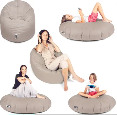 Produktbild von Sit&Joy Sitzsack 2 in 1 Sitzkissen Bodenkissen für Erwachsene & Kinder - Gaming mit Füllung Kissen Sessel BeanBag in 3 Größen und 27 Farben erhältlich mit Reißverschluss (Ø 145cm)