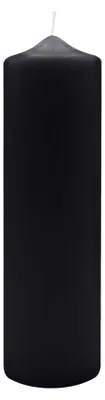 Produktbild von Spitzkopf Stumpen Kerzen Schwarz 25 x Ø 7 cm, 6 Stück