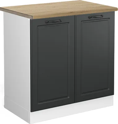 Produktbild von Spülenunterschrank Vicco R-Line Anthrazit Landhaus 80 cm , AP Eiche, Model 46827