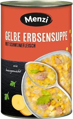 Produktbild von Menzi Gelbe Erbsen Suppe 4200 G Dose  Proteinreich Frei von Ei Intensiver Geschmack