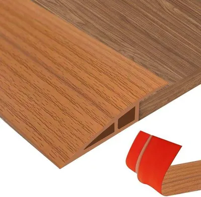 Produktbild von PVC-Drempelprofil, selbstklebendes Übergangsprofil mit Höhenverstellung 5-10 mm, Übergangsprofil für den Anschluss von Fliesen und Teppich an die Treppe