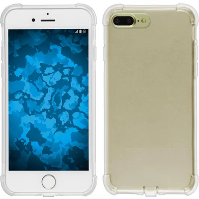 Produktbild von PhoneNatic Case kompatibel mit Apple iPhone 8 Plus - clear Silikon Hülle Shock-Proof + 2 Schutzfolien