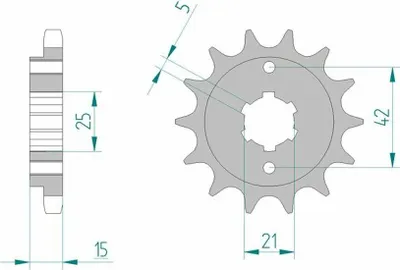 Obrázok produktu pre AFAM oceľové štandardné ozubené koleso vpredu – 530