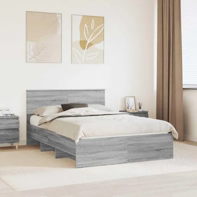 Obrázek produktu pro Maison Exclusive – rám postele Graues Sonoma 140 x 200 cm dřevěný materiál