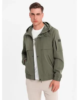 Obrázok produktu pre Ombre Clothing Pánska semišová bunda Niyan olivová M