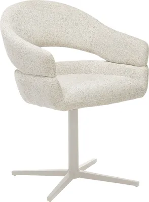 Produktbild von Esszimmerstuhl Beige Stoff Drehbar - 60x58x87cm - Dover - 2er Set