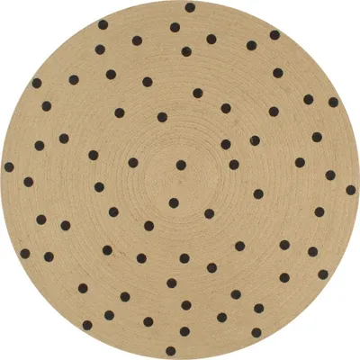 Produktbild von Teppich Handgefertigt Jute mit Punktmuster 90 cm