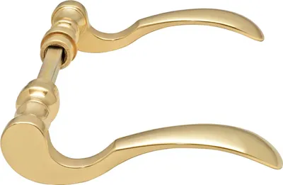 Produktbild von Marchesi Löffelform Drückerpaar, Türgriff Vierkantstift Messing poliert