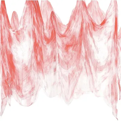 Image de Tissu d'Halloween effrayant, décoration 215 x 500 cm (rouge sang), tissu épais