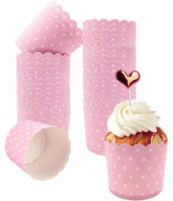 Papier-Muffinförmchen, 100 Stück, rund, 6x7x5,5 cm