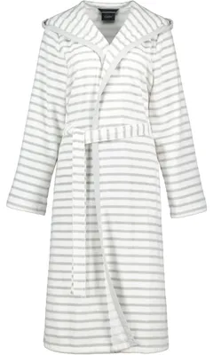 Productafbeelding van Cawö badjas met capuchon voor dames, model 6596, kleur zilver, maat 46