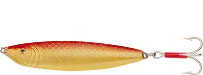 Produktbild von Solvkroken Stingsilda Pilker gold-rot, Gewicht / Länge / Hakengröße:125g - 11.5cm - Gr. 4/0