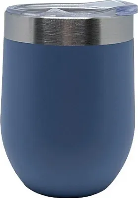 Image de Mug de voyage en acier inoxydable haut de gamme, 330 ml : savourez vos boissons lors de vos déplacements avec style et durabilité - Bleu