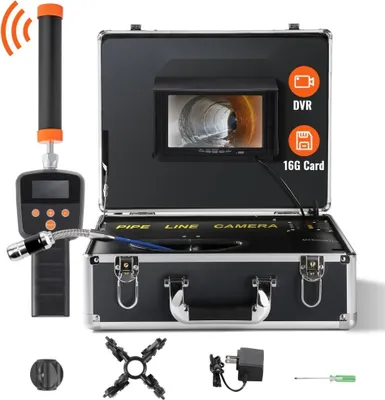 Produktbild von Endoskop-Kamera - 40m Kanalisationsinspektion - Industrie 1000TVL HD - 16GB SD-Karte - 512Hz Ortungsgerät - Farbmonitor DVR - 480P - 4500mAh‏.