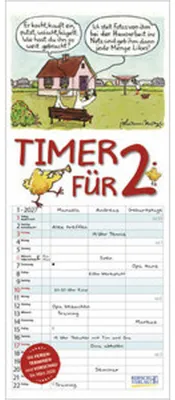 Produktbild von Paarkalender 2027, 19 x 46 cm, Deutsches Kalendarium, mit witzigen Paarszenen von Johann Mayr
