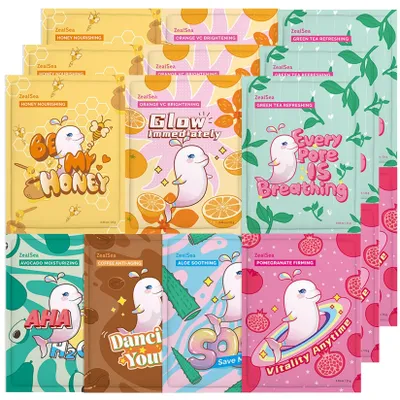Image de Lot de 21 masques faciaux pour l'hydratation et les soins de la peau