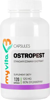 Produktbild von MyVita Mariendistelextrakt (80 % Silymarin) 125 mg, 120 Kapseln.