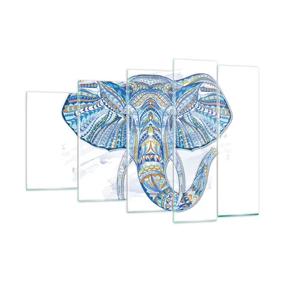 Produktbild von Bilder auf glas - Elefant Muster Tierwelt Afrika - 150x100cm - Glasbilder - Wandbilder - Kunstdruck - zum Aufhängen bereit - Wanddekoration aus Glas - Glas Bilder - Wandbild auf Glas - GEG150x100-3089