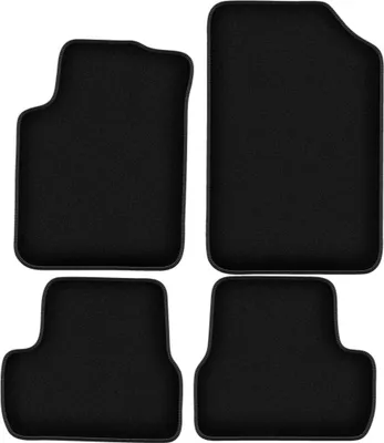 Produktbild von Wielganizator Velours-Autoteppiche – passend für Citroen C3 I (Schrägheck, Bj. 2002-2009) –  schwarz, passgenau, mit Befestigungen set 4 Stk.