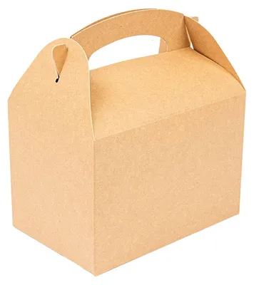 Kinder-Menüboxen, 50 Stück, 17x16x10 cm, Naturkraftpapier