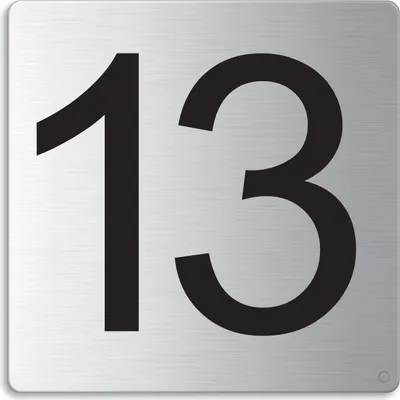 Produktbild von Türnummer I Zimmernummer I EdeIstahI TürschiId "13" I 85x85 mm I Nr.48313