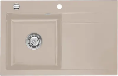 Produktbild von Spüle KeraDomo STEMA 80 in FANGO Becken links mit Excenterbedienung
