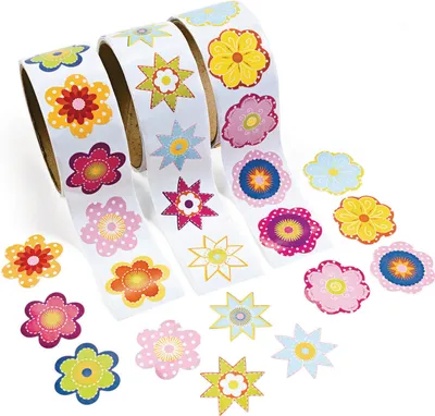 Produktbild von Bunte Blumen Flower Power Aufkleber Sticker 300 Stück