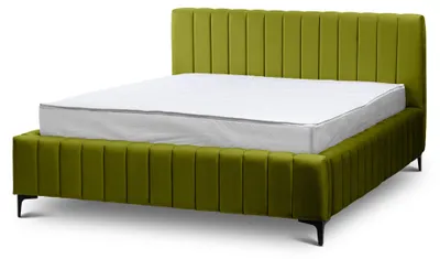 Zdjęcie produktu dla Łóżko tapicerowane z pojemnikiem na pościel, w nowoczesnym stylu Drevy, kolor: lniany biały, wymiary: 120 x 200 cm