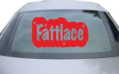 Produktbild von Indigos UG - Aufkleber Heckscheibe & Motorklappe DE2448 - rot - 600x329 mm - Fatlace - Auto Scheiben Fenster Heckklappe Tuning Racing JDM - Die cut