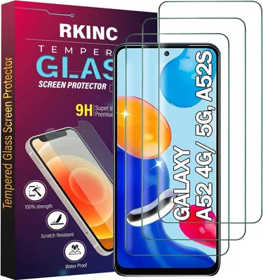 Produktbild von Panzer Schutzglas Samsung Galaxy A52 Displayschutzfolie 3 Stück 9H-Härte 0,33 mm