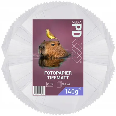 Produktbild von PD Media Fotopapier 10x15 cm Tiefmatt – 140 g/m², 100 Blatt, Reflexfreies Inkjet Papier (4R)