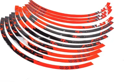 Productafbeelding van STAGE6 Wielstickerset, 10 inch, rood/zwart