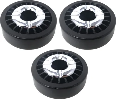 Produktbild von 3x SCHWARZ, Starlet24® Windaschenbecher Gluttöter rund flach - stabiler Metall-Kunststoff-Aschenbecher für draußen & drinnen, spülmaschinenfest