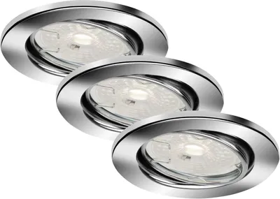 Obrázok produktu pre Briloner LED vstavané svietidlá chróm sada 3 3xLED/55W (7256-038)